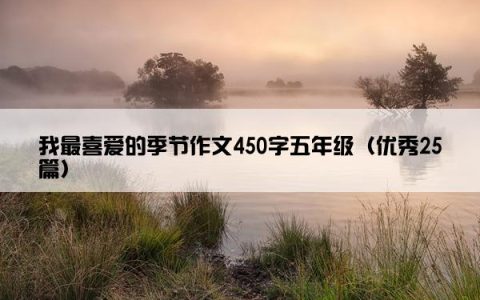我最喜爱的季节作文450字五年级（优秀25篇）