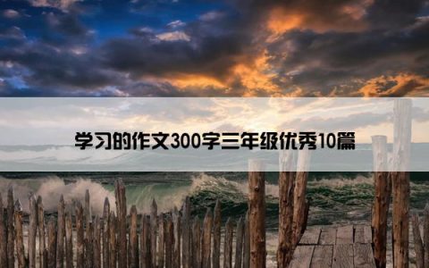 学习的作文300字三年级优秀10篇