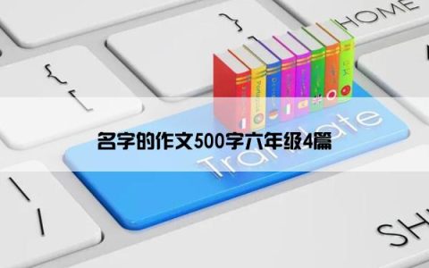 名字的作文500字六年级4篇