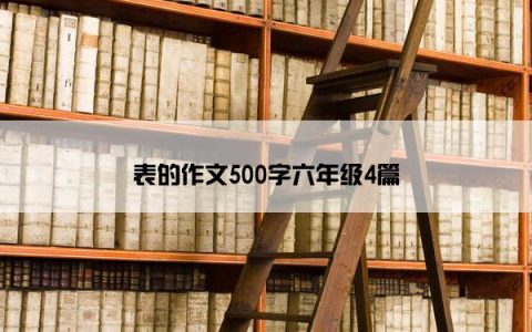表的作文500字六年级4篇