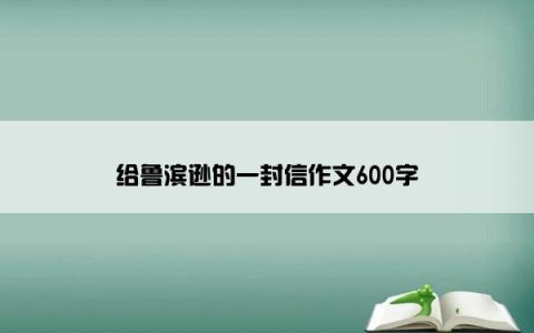 给鲁滨逊的一封信作文600字
