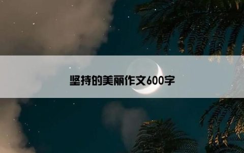 坚持的美丽作文600字