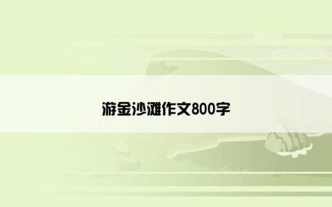 游金沙滩作文800字
