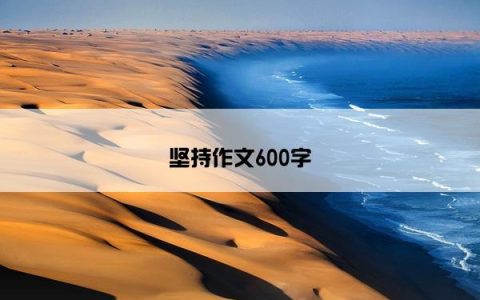 坚持作文600字