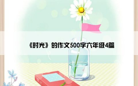 《时光》的作文500字六年级4篇