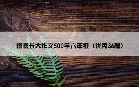 慢慢长大作文500字六年级（优秀36篇）