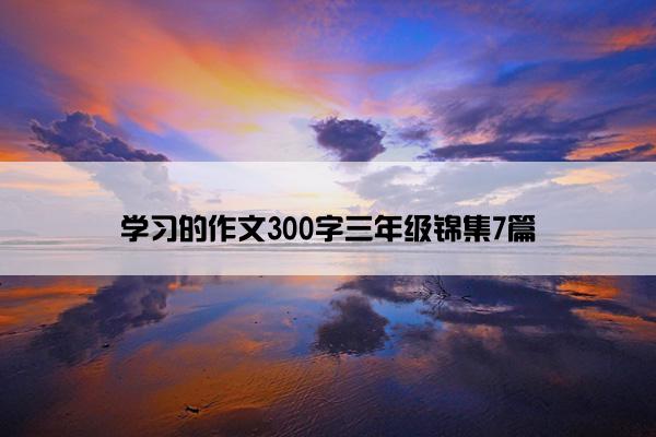 学习的作文300字三年级锦集7篇