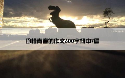 珍惜青春的作文600字初中7篇