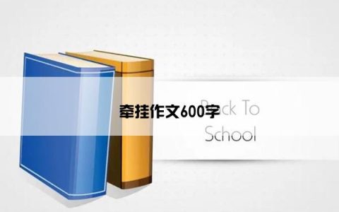牵挂作文600字