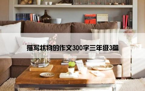 描写状物的作文300字三年级3篇