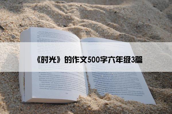 《时光》的作文500字六年级3篇