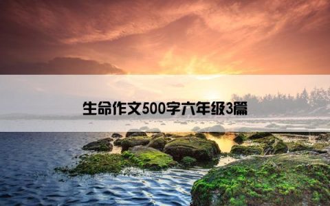 生命作文500字六年级3篇