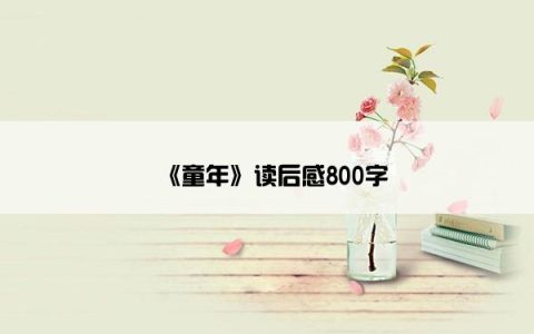《童年》读后感800字
