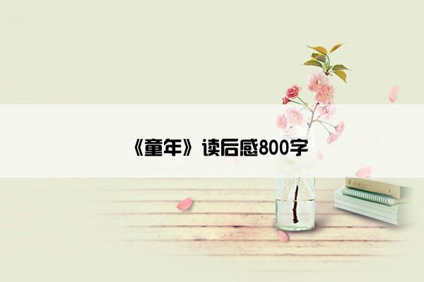 《童年》读后感800字