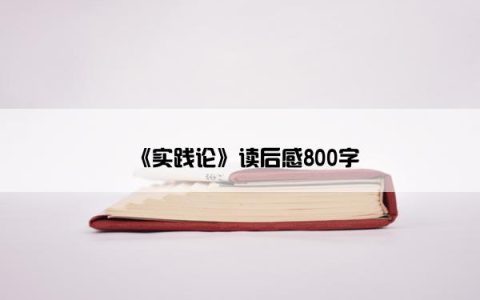 《实践论》读后感800字