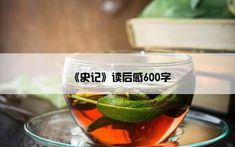 《史记》读后感600字