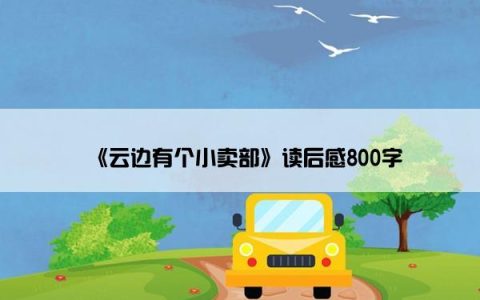 《云边有个小卖部》读后感800字
