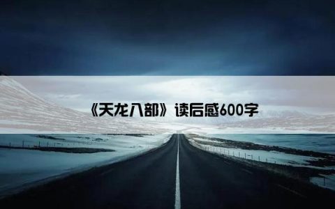 《天龙八部》读后感600字