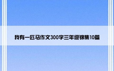 我有一匹马作文300字三年级锦集10篇