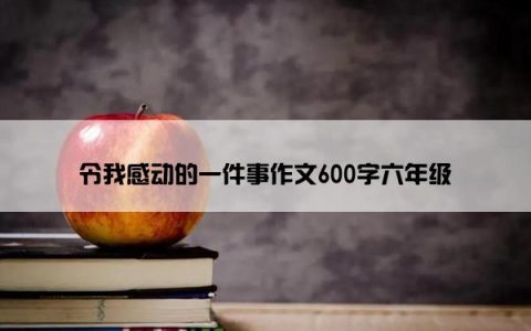 令我感动的一件事作文600字六年级