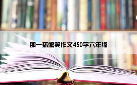 那一抹微笑作文450字六年级
