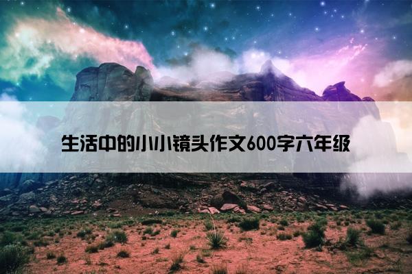 生活中的小小镜头作文600字六年级