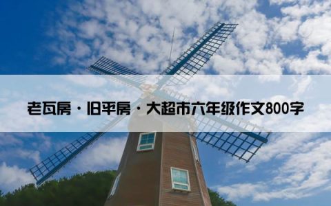 老瓦房·旧平房·大超市六年级作文800字