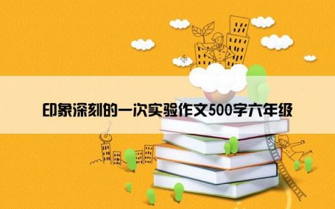 印象深刻的一次实验作文500字六年级