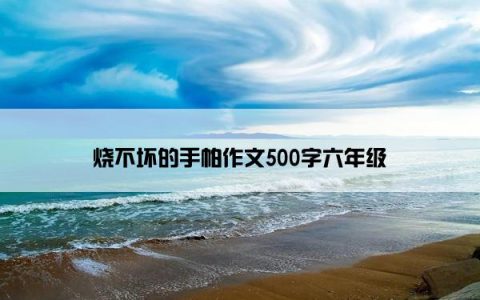 烧不坏的手帕作文500字六年级