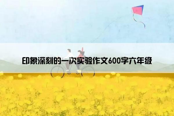 印象深刻的一次实验作文600字六年级