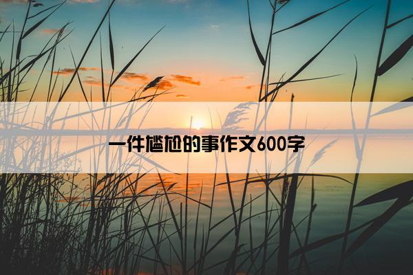 一件尴尬的事作文600字