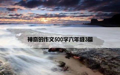 神奇的作文500字六年级3篇