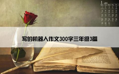 写的机器人作文300字三年级3篇