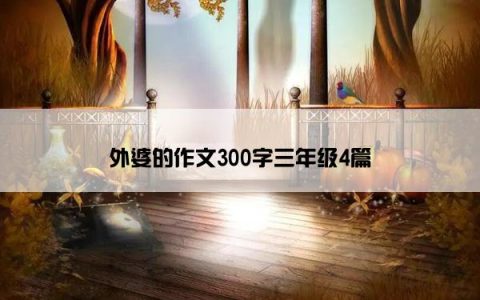 外婆的作文300字三年级4篇