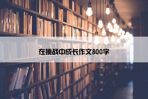 在挑战中成长作文800字