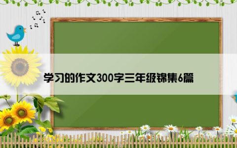 学习的作文300字三年级锦集6篇