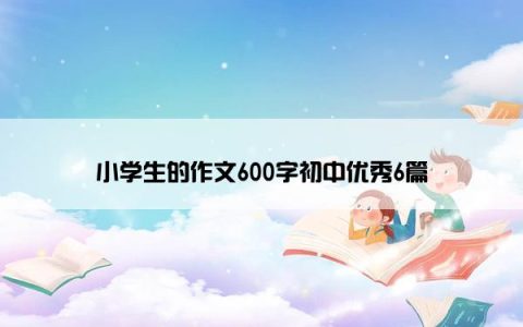 小学生的作文600字初中优秀6篇