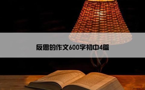 反思的作文600字初中4篇
