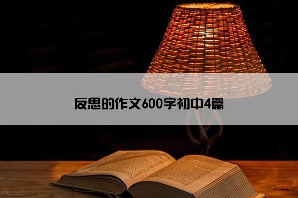 反思的作文600字初中4篇