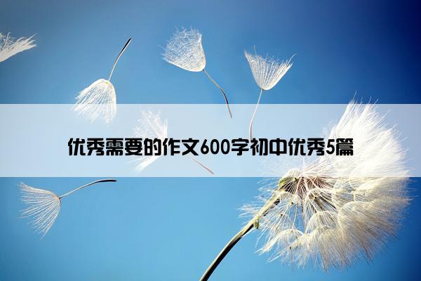 优秀需要的作文600字初中优秀5篇