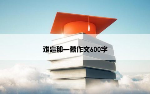 难忘那一幕作文600字