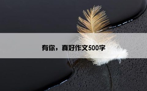 有你，真好作文500字