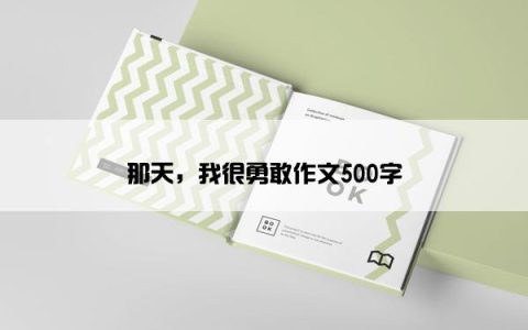 那天，我很勇敢作文500字