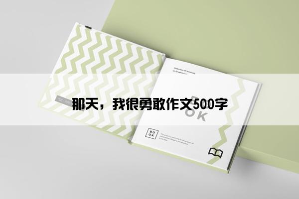 那天，我很勇敢作文500字