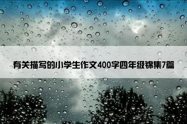 有关描写的小学生作文400字四年级锦集7篇