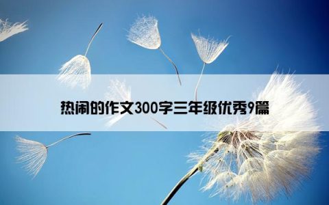 热闹的作文300字三年级优秀9篇