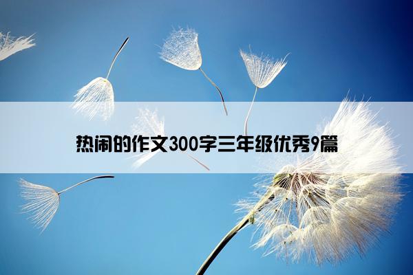 热闹的作文300字三年级优秀9篇