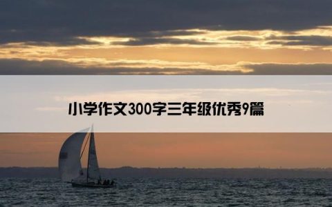 小学作文300字三年级优秀9篇