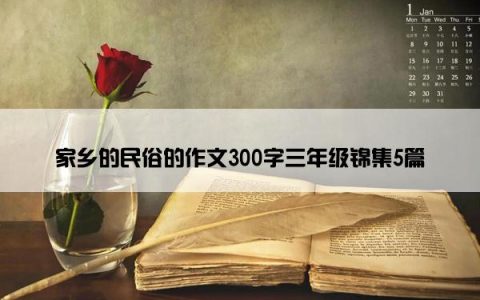 家乡的民俗的作文300字三年级锦集5篇