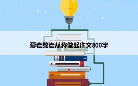 爱老敬老从我做起作文800字